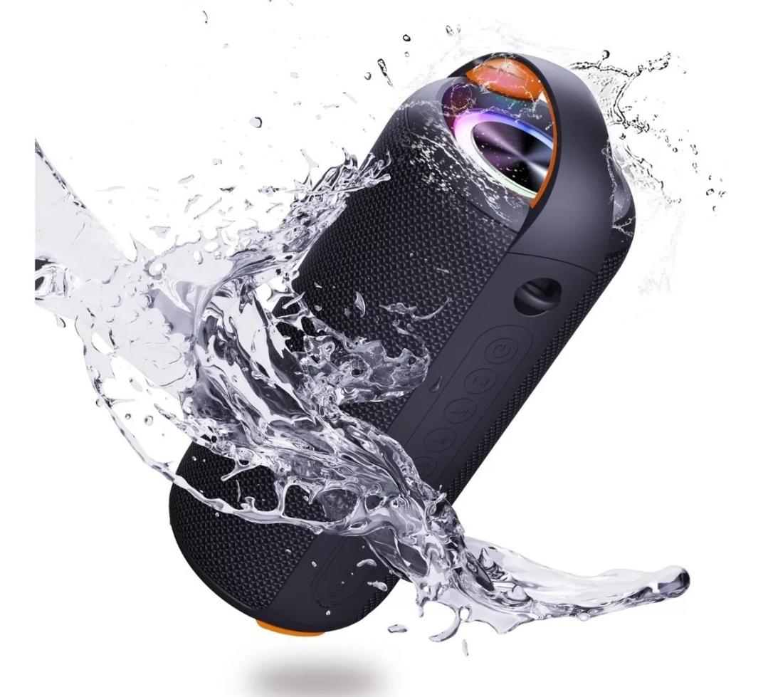 Bocina Bluetooth Portátil Bocina Impermeable Con Rgb Luces