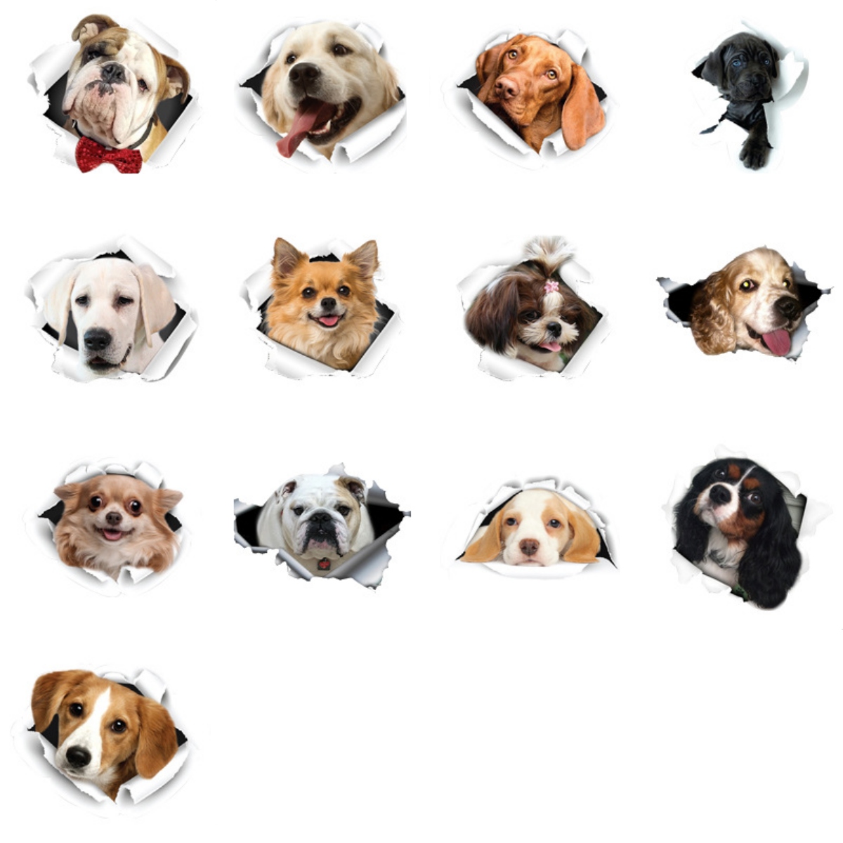 Stikers De Perros Divertidos Para Hogar Y Vehículos