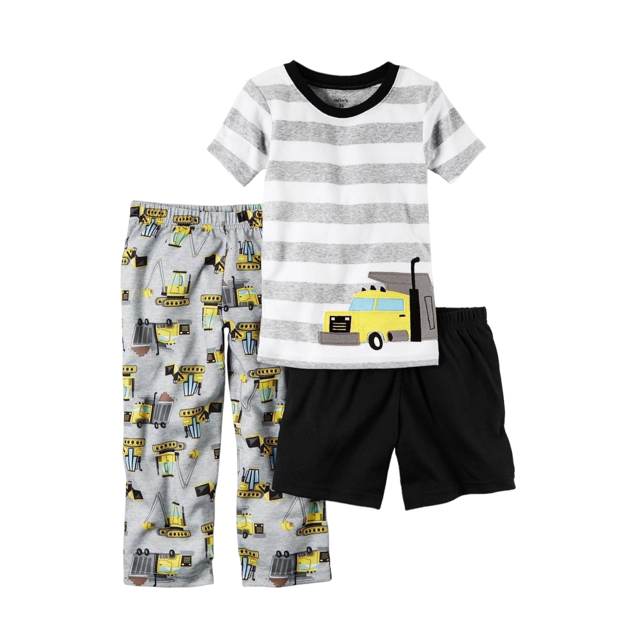 Pijama 3 piezas para niño estampado carros Carters