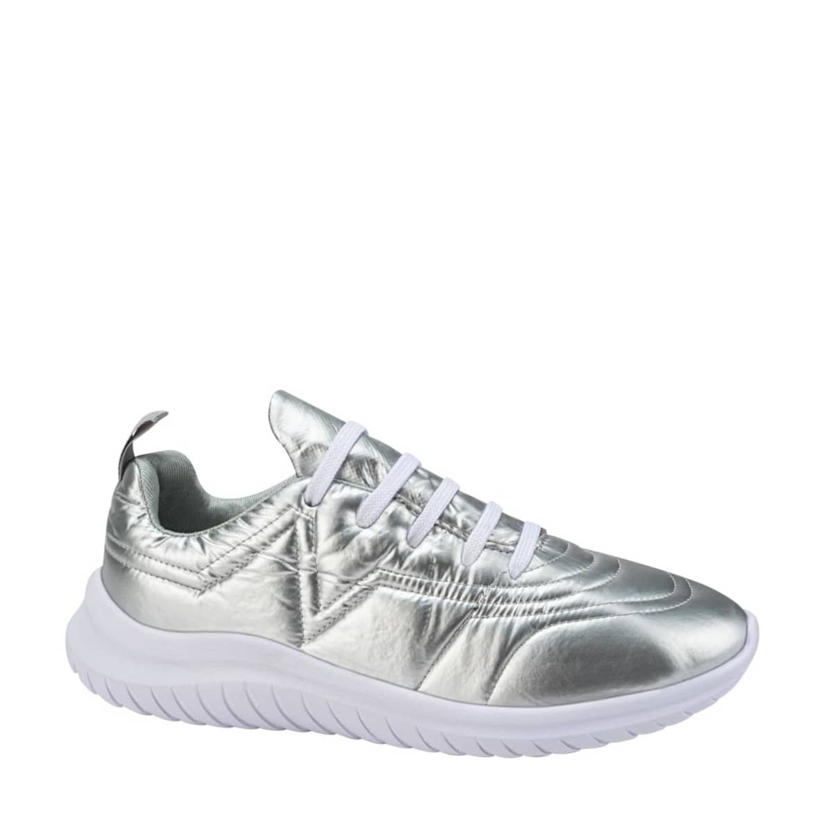 Tenis choclo confort marca Shosh color plata para mujer mod. 1091273