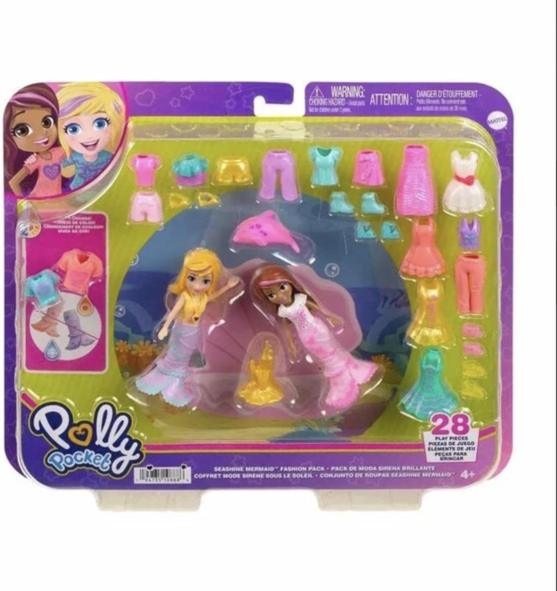 POLLY POCKET PACK DE MODA SIRENA BRILLANTE