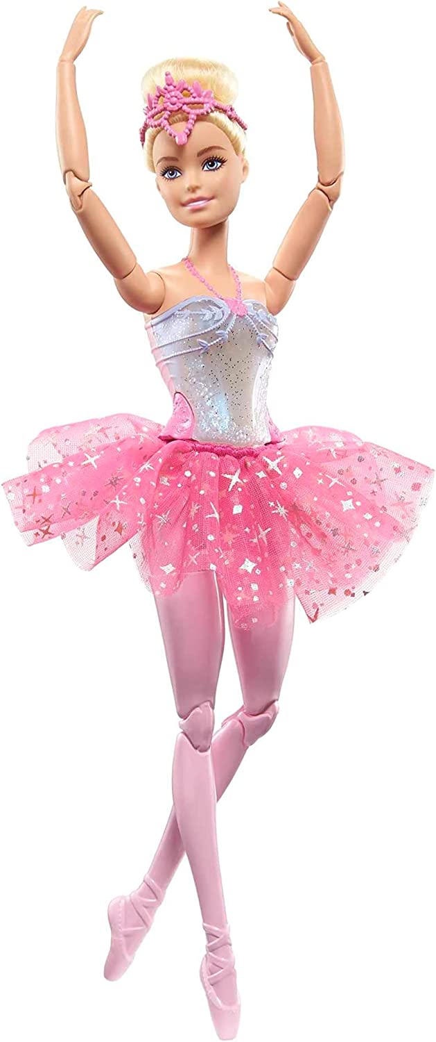 Barbie Fantasía Muñeca Bailarina Luces Brillantes Tutú Rosa