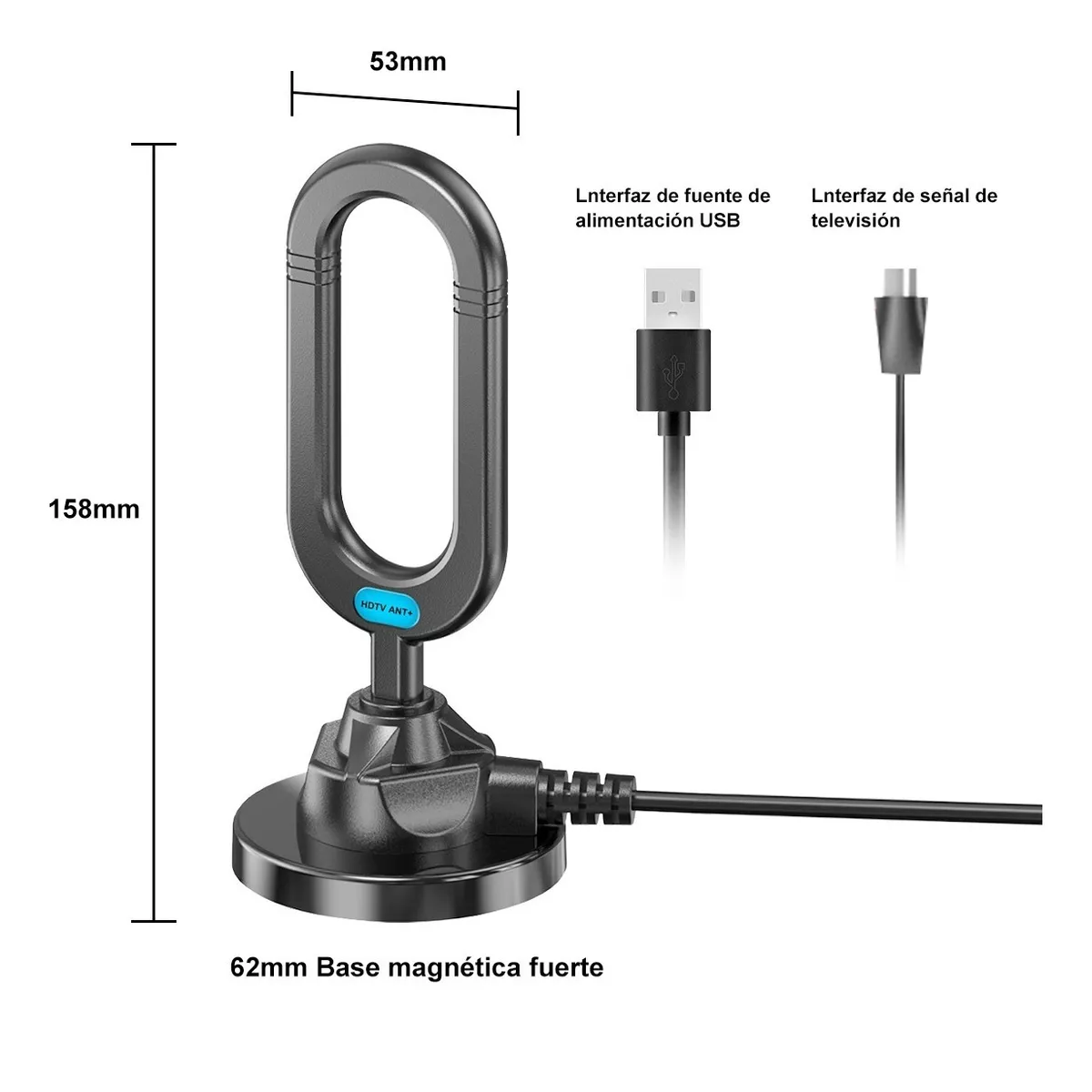 Antena De Tv De Televisión Para Interiores Hdtv 1080p 4k