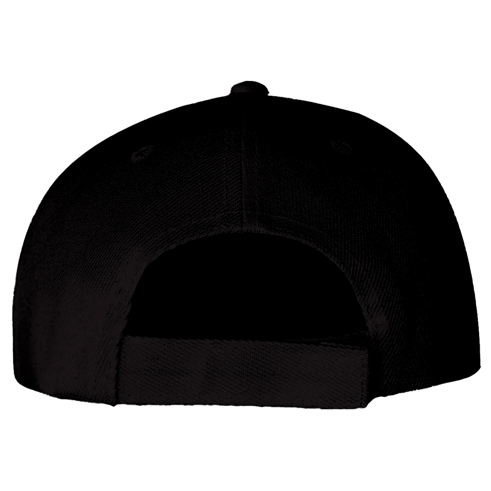 Gorra Flexible Negra Lisa de Acrílico Deportiva