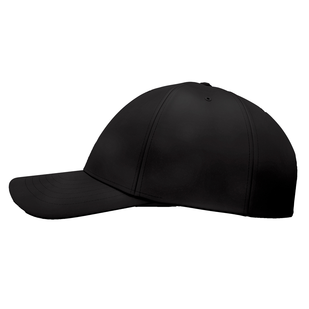 Gorra Flexible Negra Lisa de Acrílico Deportiva