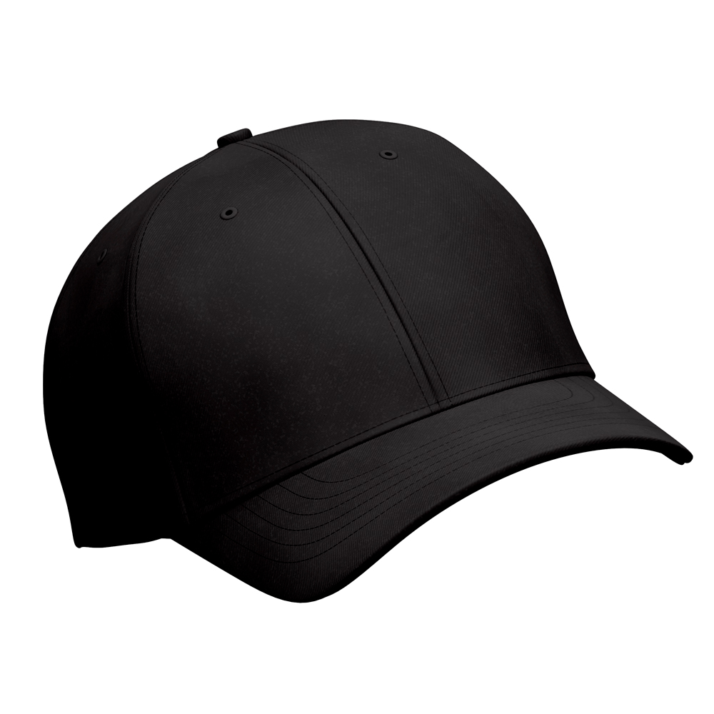 Gorra Flexible Negra Lisa de Acrílico Deportiva