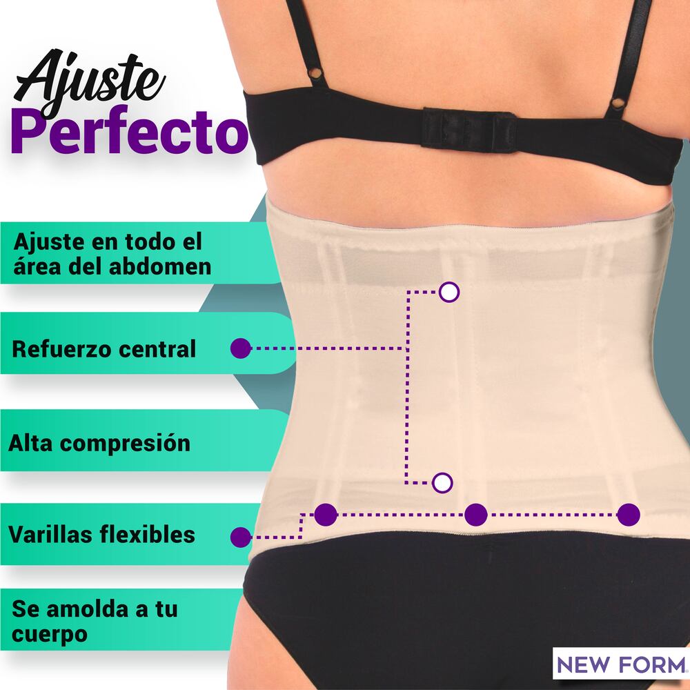 New Form Faja Cinturilla Control Refuerzo Central Stretch