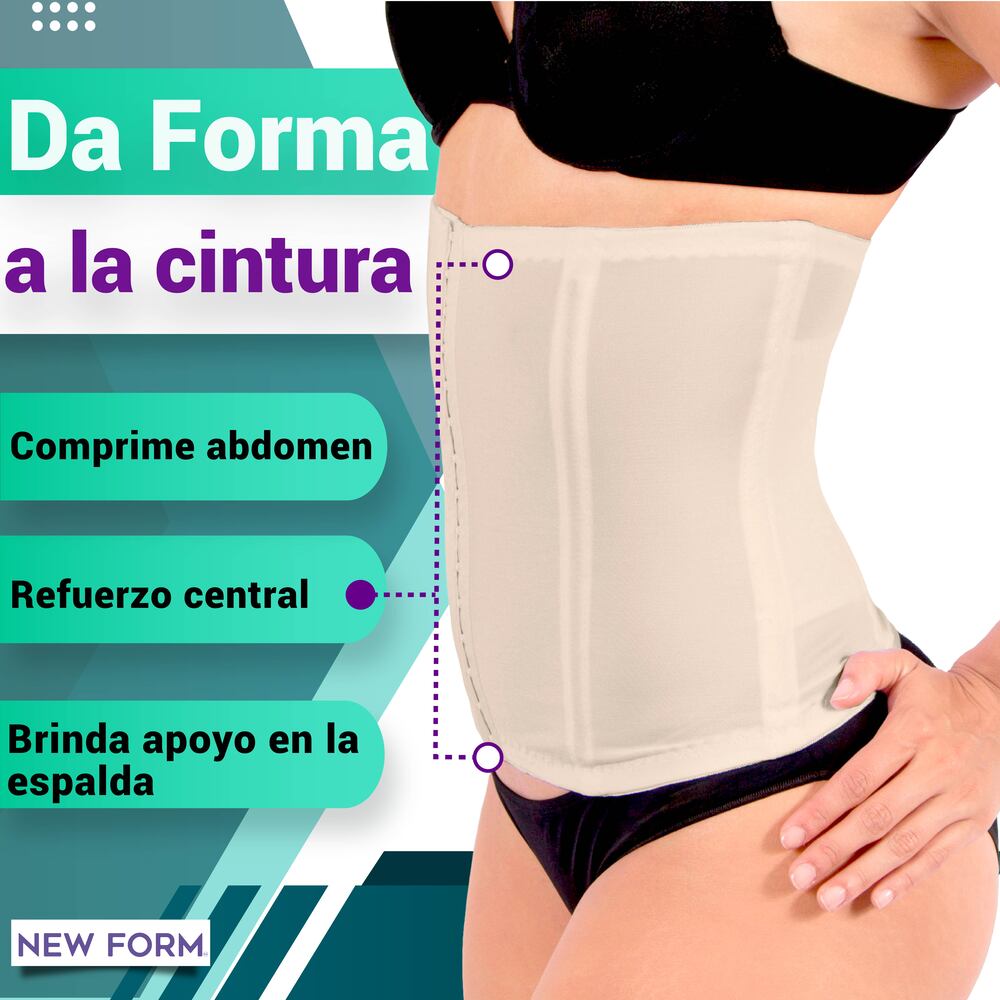 New Form Faja Cinturilla Control Refuerzo Central Stretch