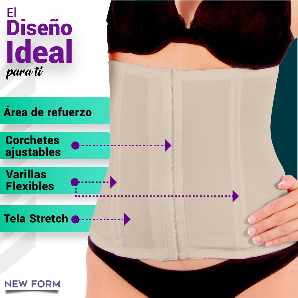 New Form Faja Cinturilla Control Refuerzo Central Stretch