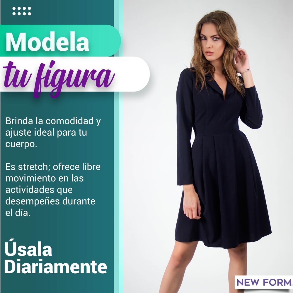 New Form Faja Moldeadora Cinturilla Control Con Tela Stretch Suave