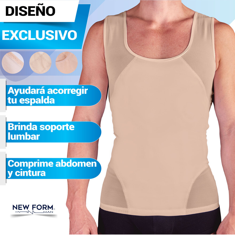 New Form Faja Para Hombre Chaleco Modelador Corrige Postura