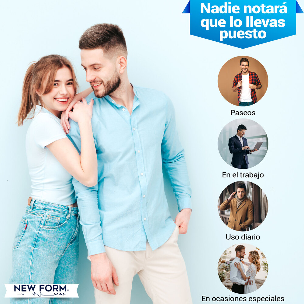 New Form Faja Para Hombre Chaleco Modelador Corrige Postura