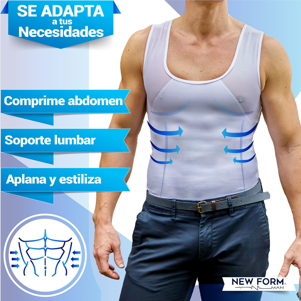 New Form Faja Para Hombre Chaleco Modelador Corrige Postura