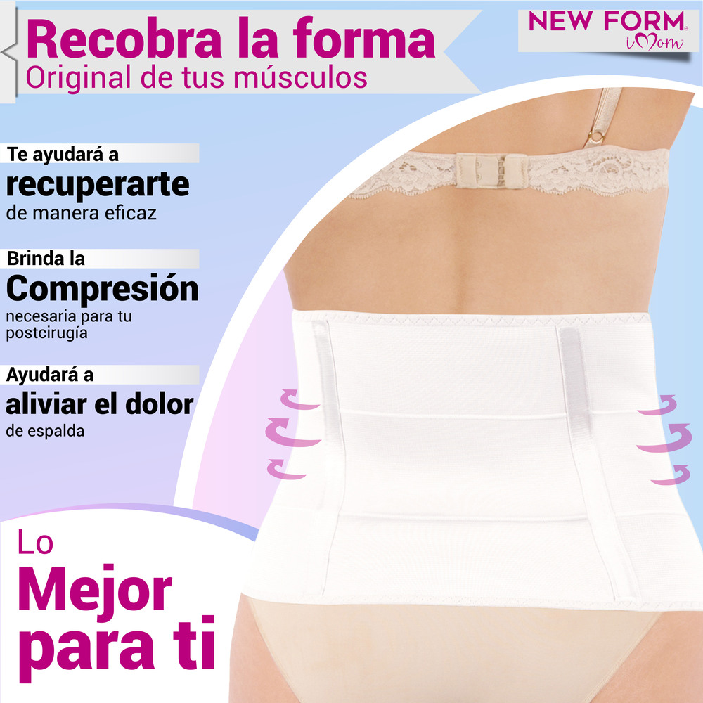 Faja Corta Postparto Postquirúrgica Ajustable New Form 1101