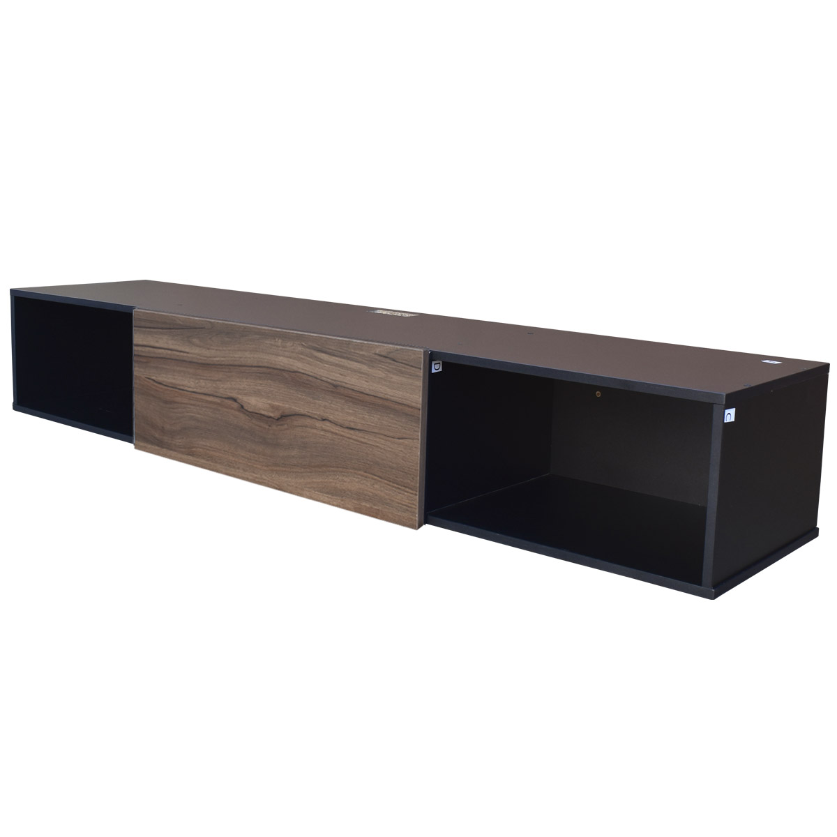 Centro De Entretenimiento para tv Flotante Hogare 140, con 1 Puerta color Negro Parota