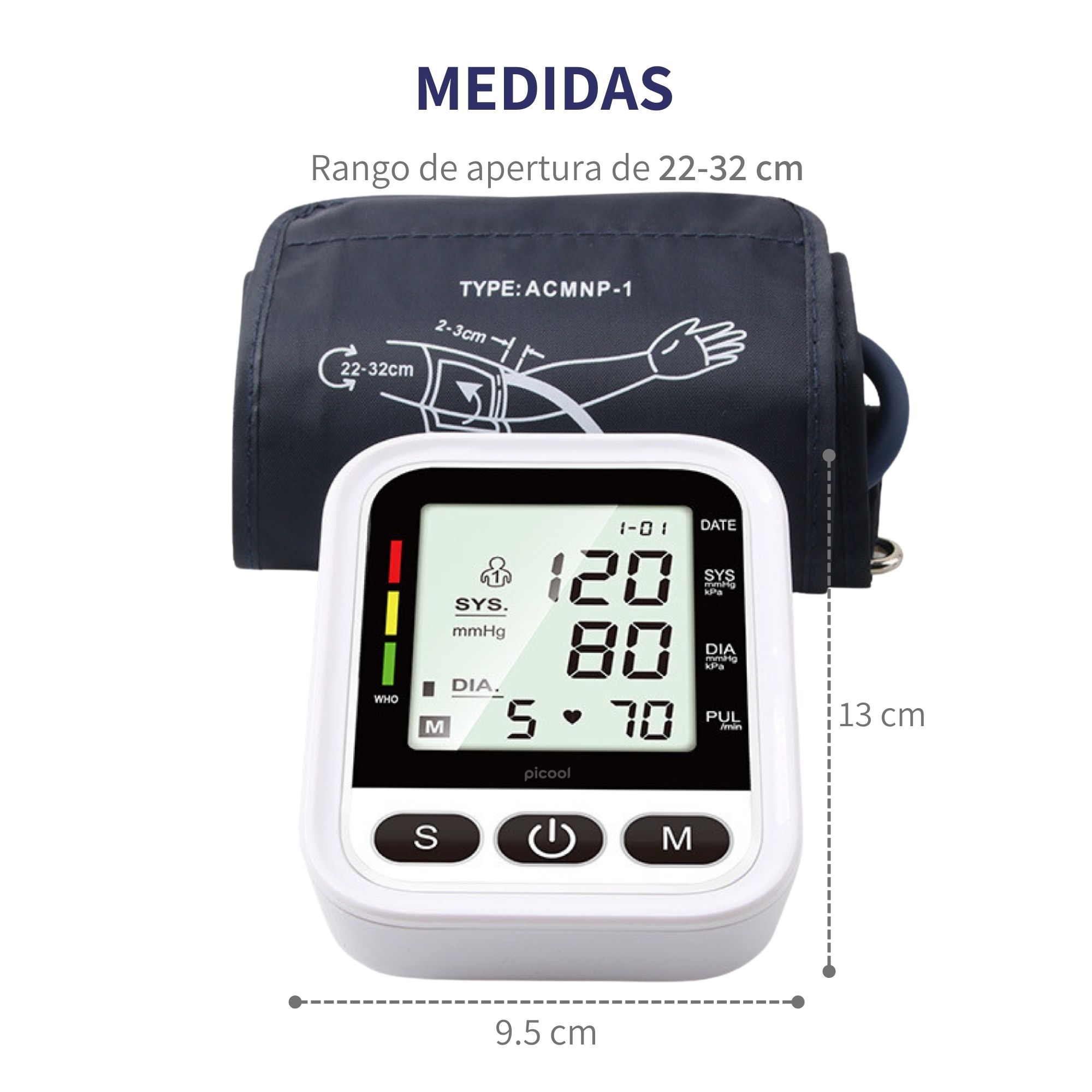 Monitor Presion Arterial Digital Lcd Para Brazo Intellectiv
