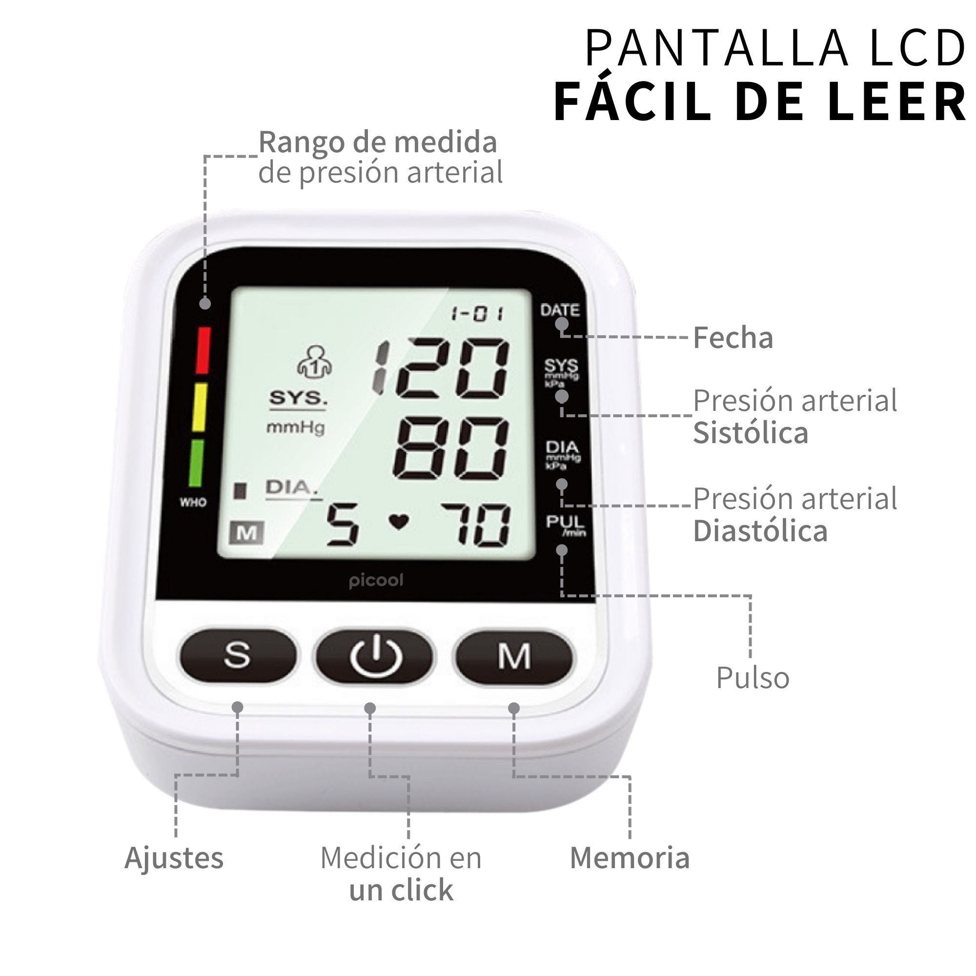 Monitor Presion Arterial Digital Lcd Para Brazo Intellectiv