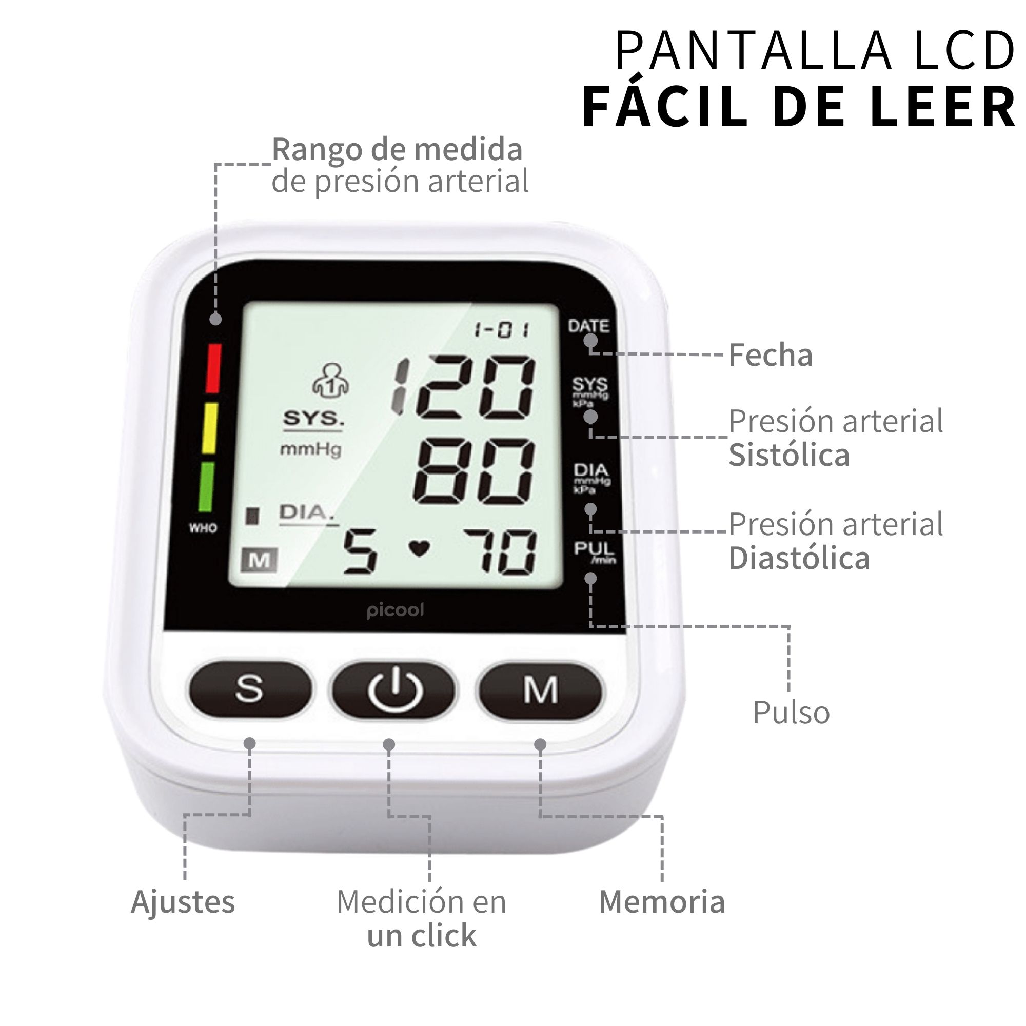 Monitor Presion Arterial Digital Lcd Para Brazo Intellectiv