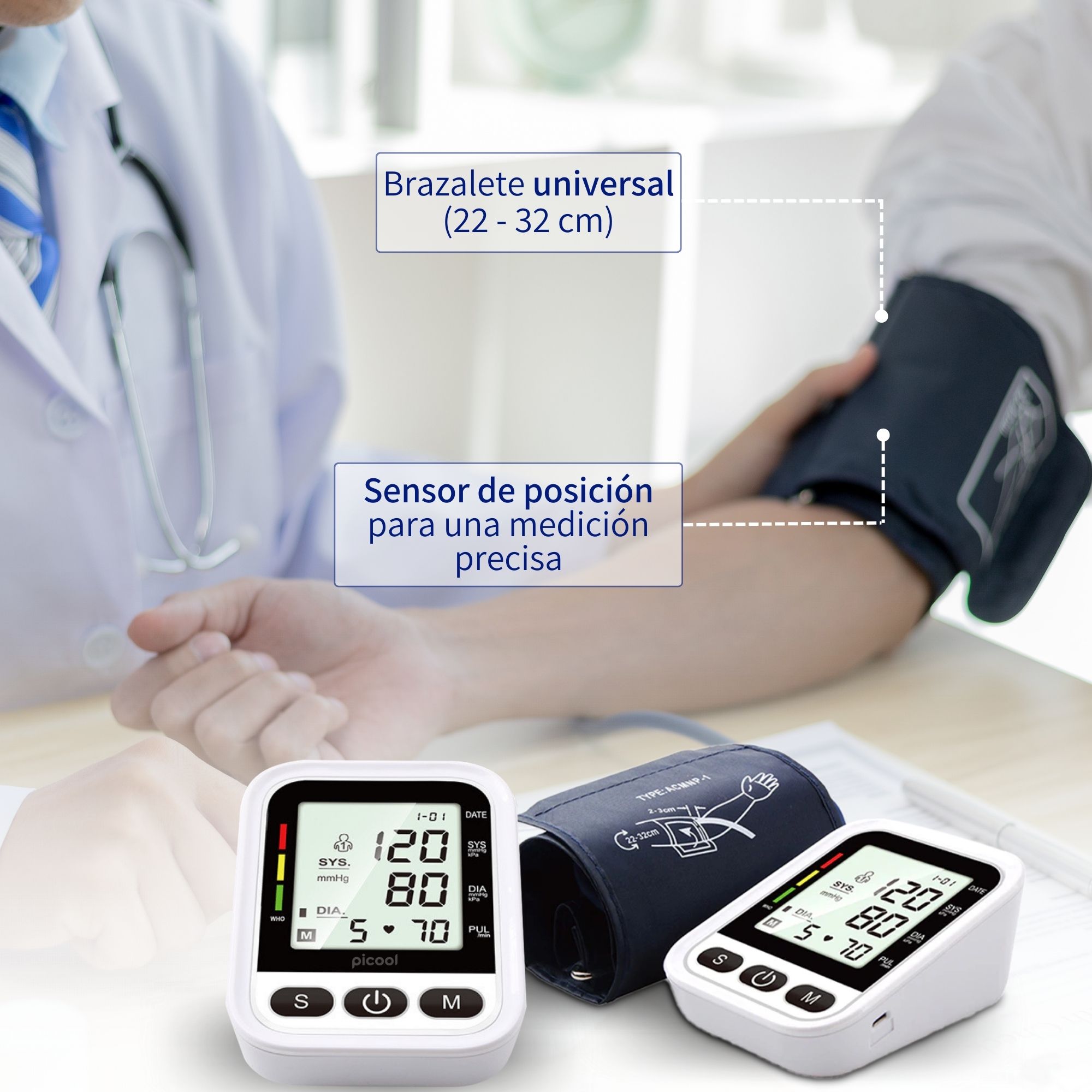 Monitor Presion Arterial Digital Lcd Para Brazo Intellectiv
