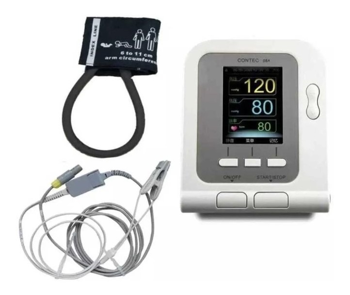 Monitor Veterinario Contec 08a Baumanometro+Oximetro