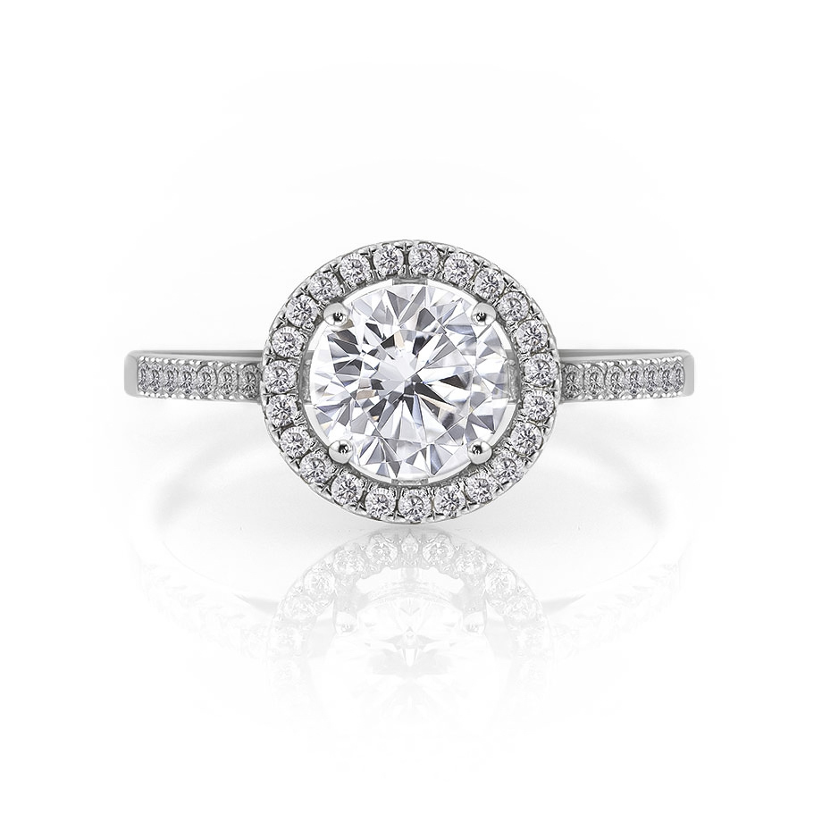 ANILLO DE COMPROMISO 10K ORO BLANCO CON PIEDRA NORA ABBA JOYAS