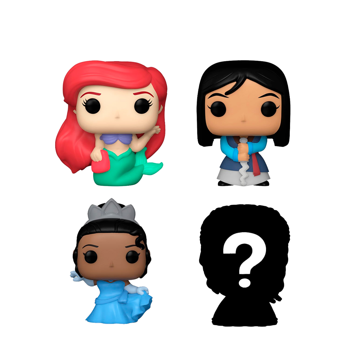 Funko Pop Bitty Ariel Disney Princesas Paquete 4 Piezas Figura Original