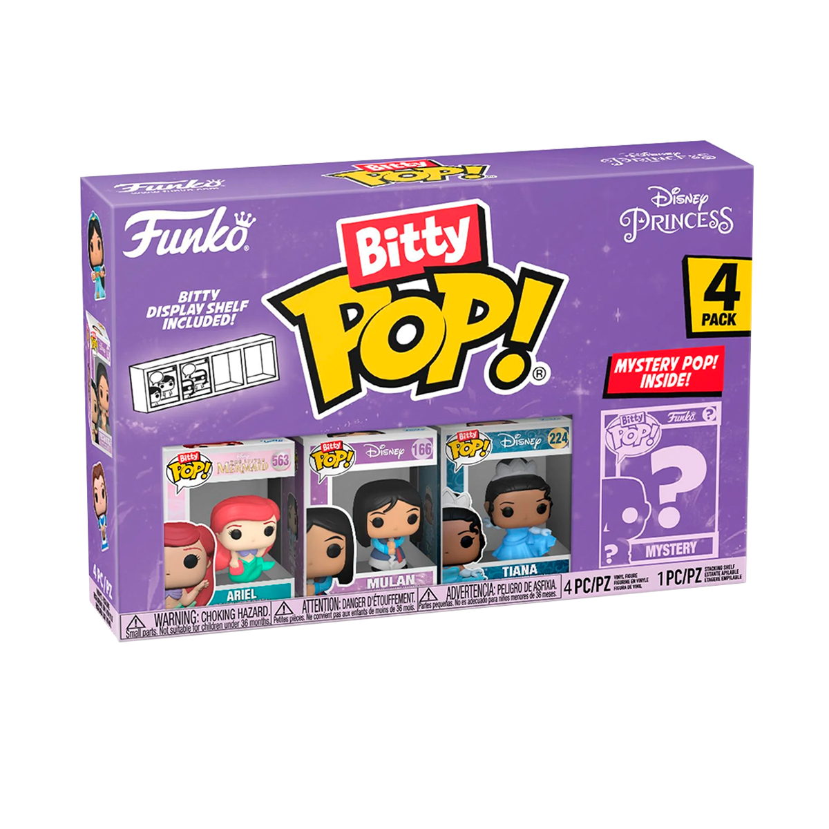 Funko Pop Bitty Ariel Disney Princesas Paquete 4 Piezas Figura Original