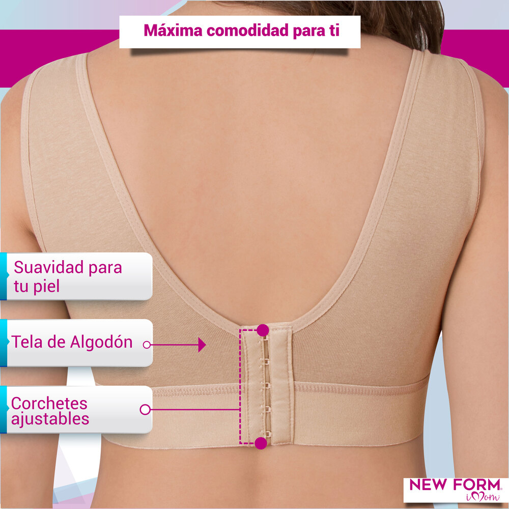New Form Top Maternal De Algodón Con Broches Para Lactancia
