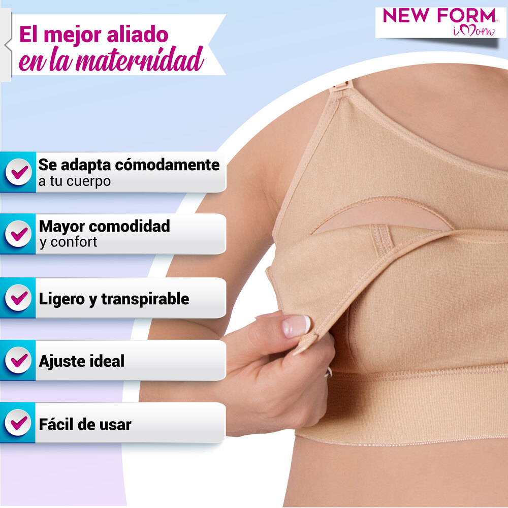 New Form Top Maternal De Algodón Con Broches Para Lactancia