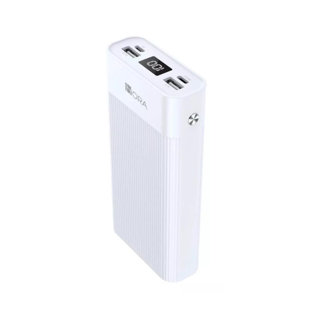 Power Bank Batería Portátil Marca 1 Hora, 20000mah 2.1 a Carga Rápida Color Blanco