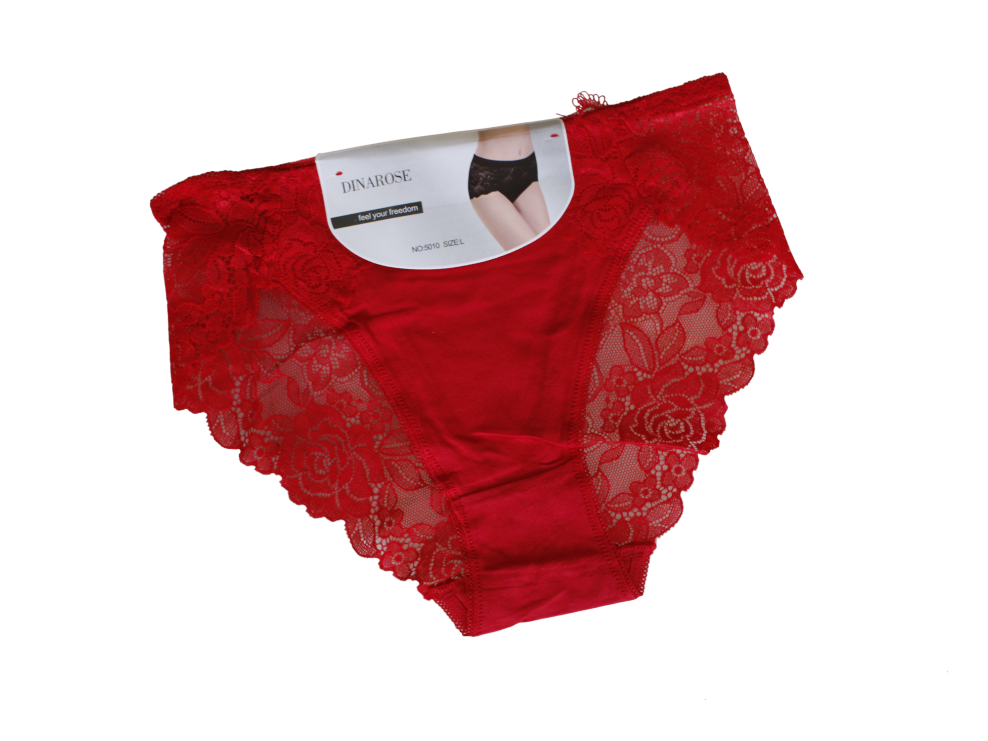 Set De 4 Bragas Curvy - DINAROSE - Estilo bikini con encaje - 5010 - Para mujer