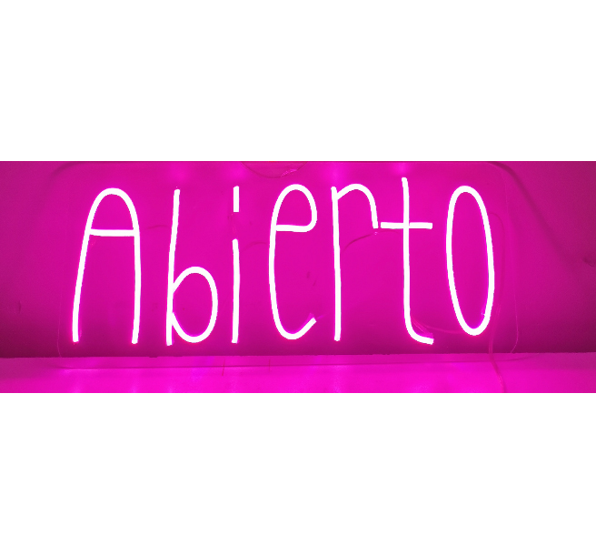 Letrero Neón Led Helado + Abierto Decorativa Negocio