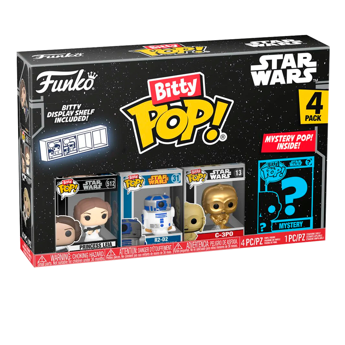 Funko Pop Bitty Princesa Leia Star Wars Paquete 4 Piezas Figura Original