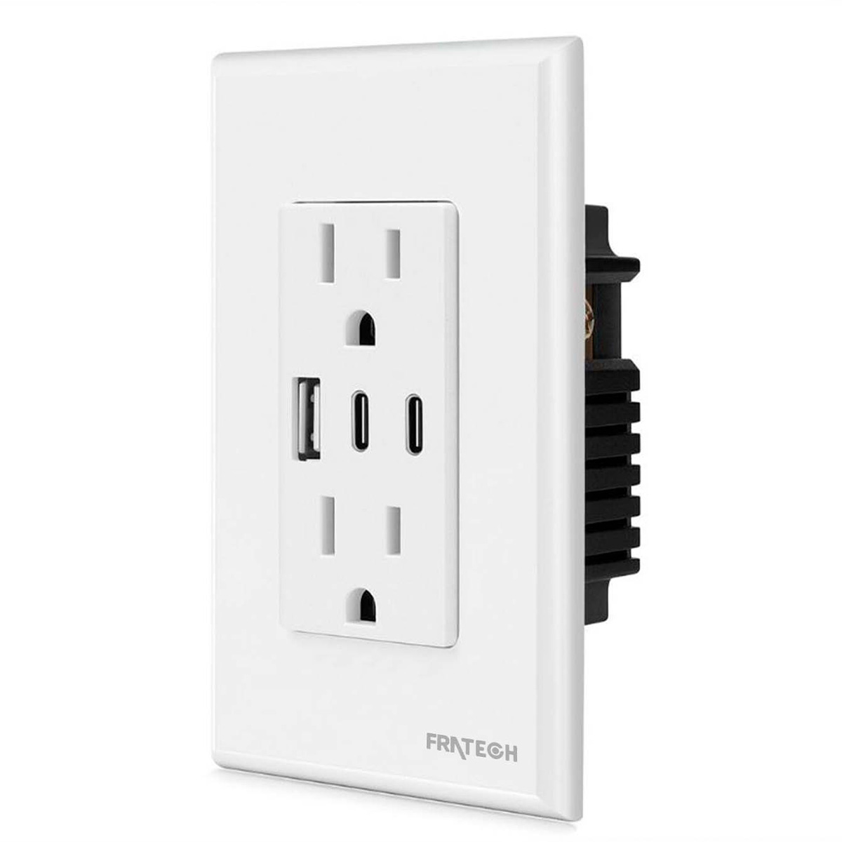 Pack de 10 Contactos Duplex, 30W 15 A. Puertos USB y USB-C para dispositivos iOS y Android.