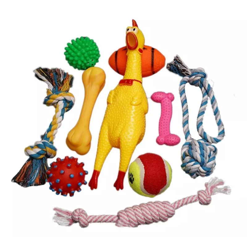 Juguetes De Cuerda Para Perro Morder 12 Pz Masticar Cachorro