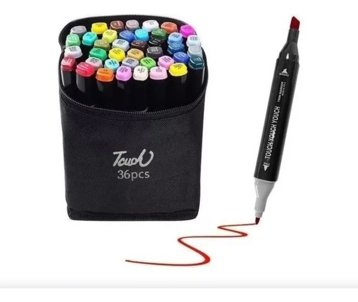 Marcadores Doble Punta Pincel Plumon Touch 36 Colores
