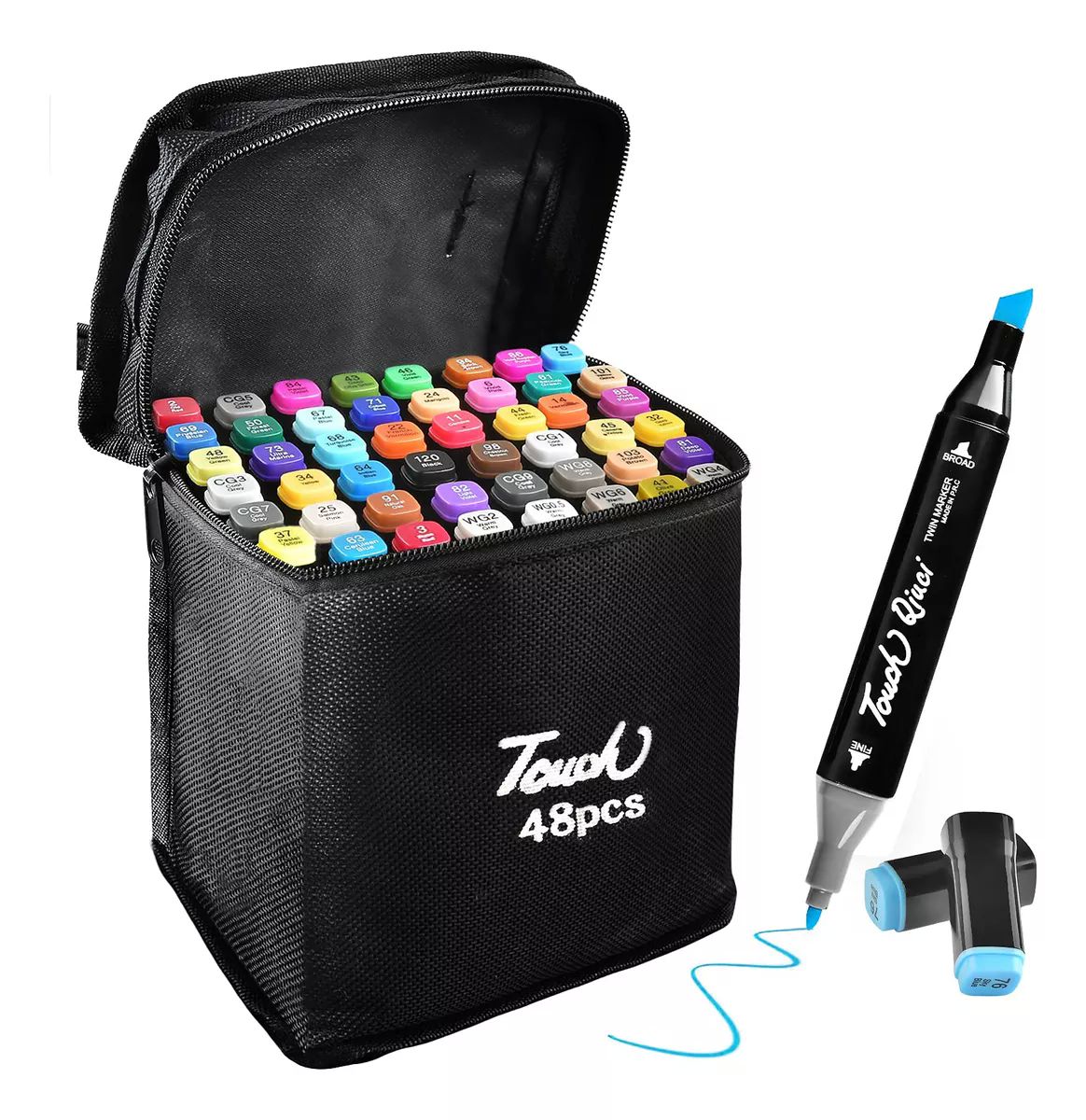 Marcadores Doble Punta Pincel Plumon Touch 48 Colores