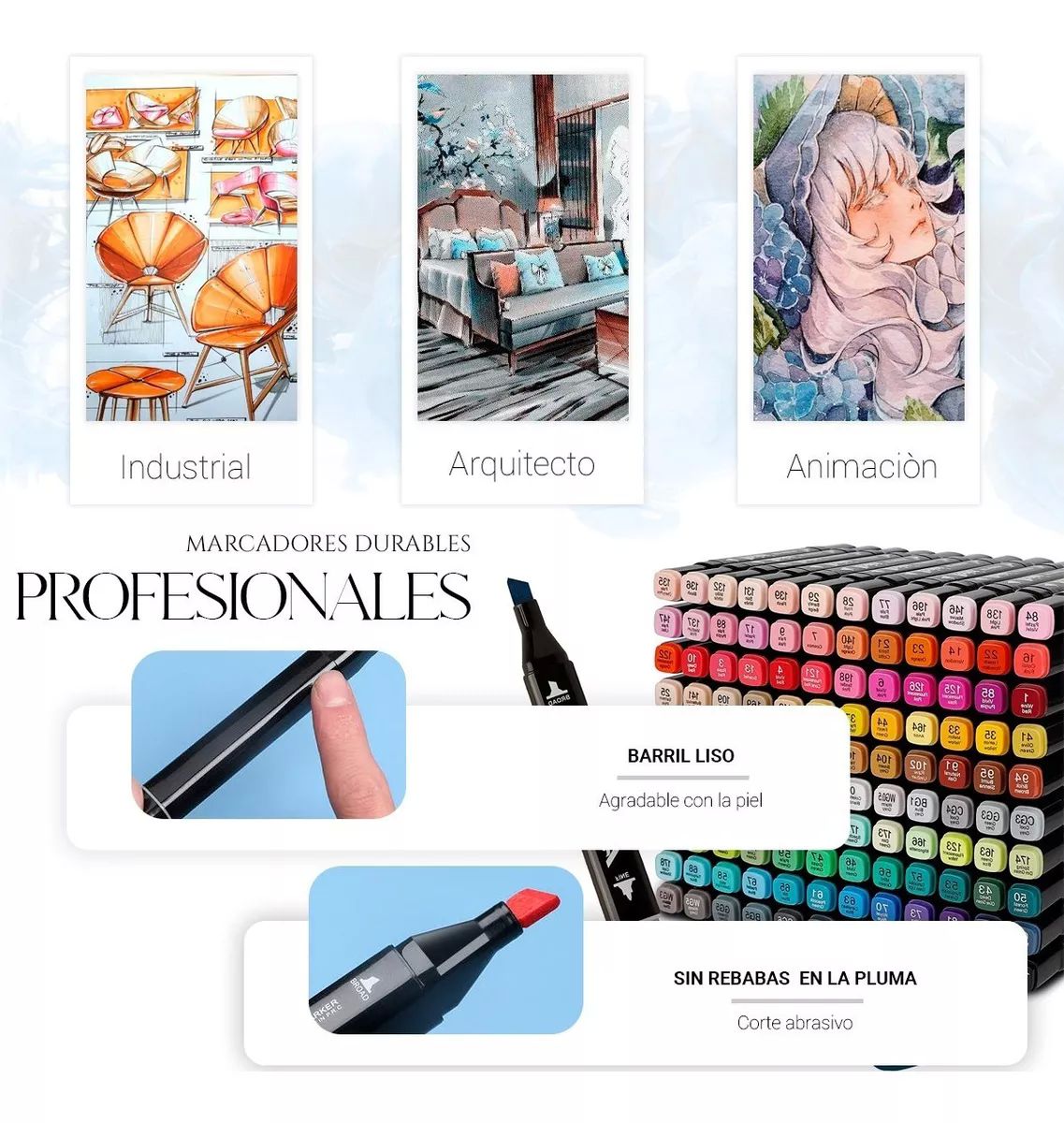 Marcadores Doble Punta Pincel Plumon Touch 60 Colores