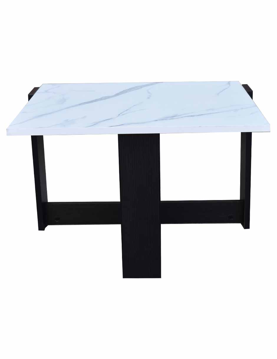 Mesa de Centro rectangular Hogare con cubierta tipo Mármol, Diseño elegante y moderno