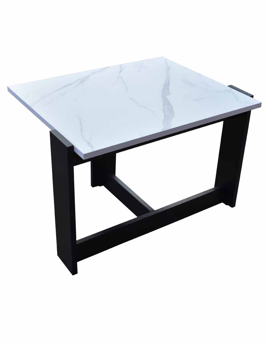 Mesa de Centro rectangular Hogare con cubierta tipo Mármol, Diseño elegante y moderno