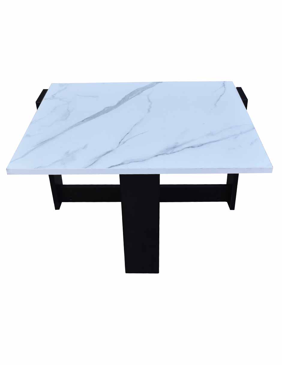 Mesa de Centro rectangular Hogare con cubierta tipo Mármol, Diseño elegante y moderno