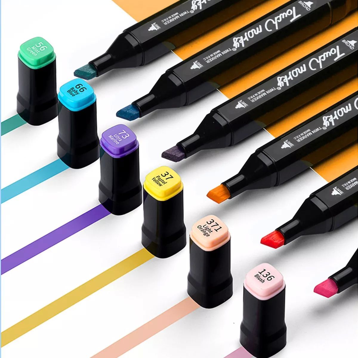 Marcadores Doble Punta Pincel Plumon Touch 80 Colores