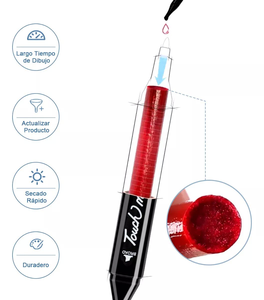 Marcadores Doble Punta Pincel Plumon Touch 80 Colores