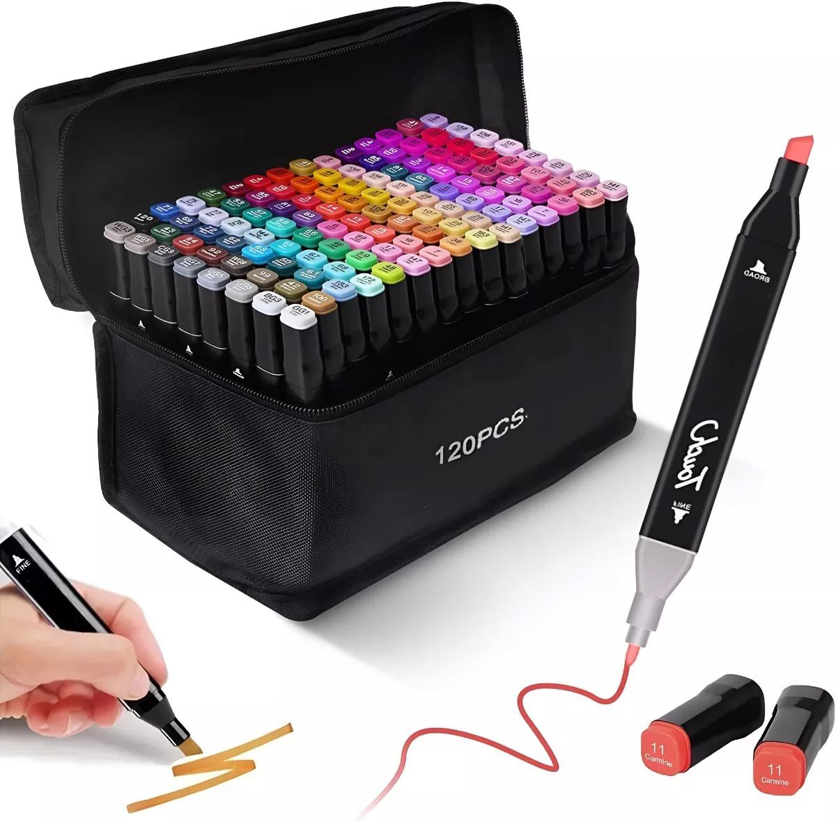 Marcadores Doble Punta Pincel Plumon Touch 120 Colores