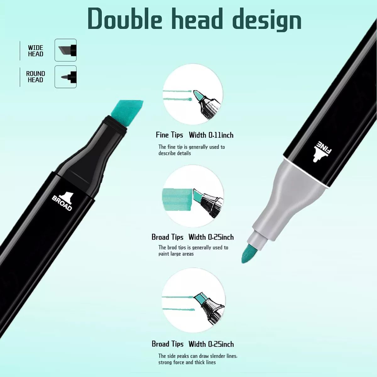 Marcadores Doble Punta Pincel Plumon Touch 168 Colores