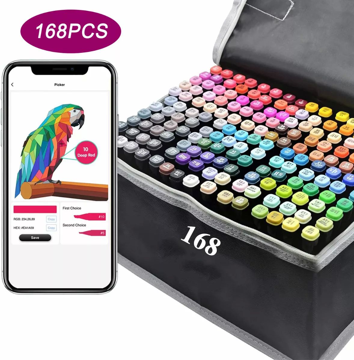 Marcadores Doble Punta Pincel Plumon Touch 168 Colores