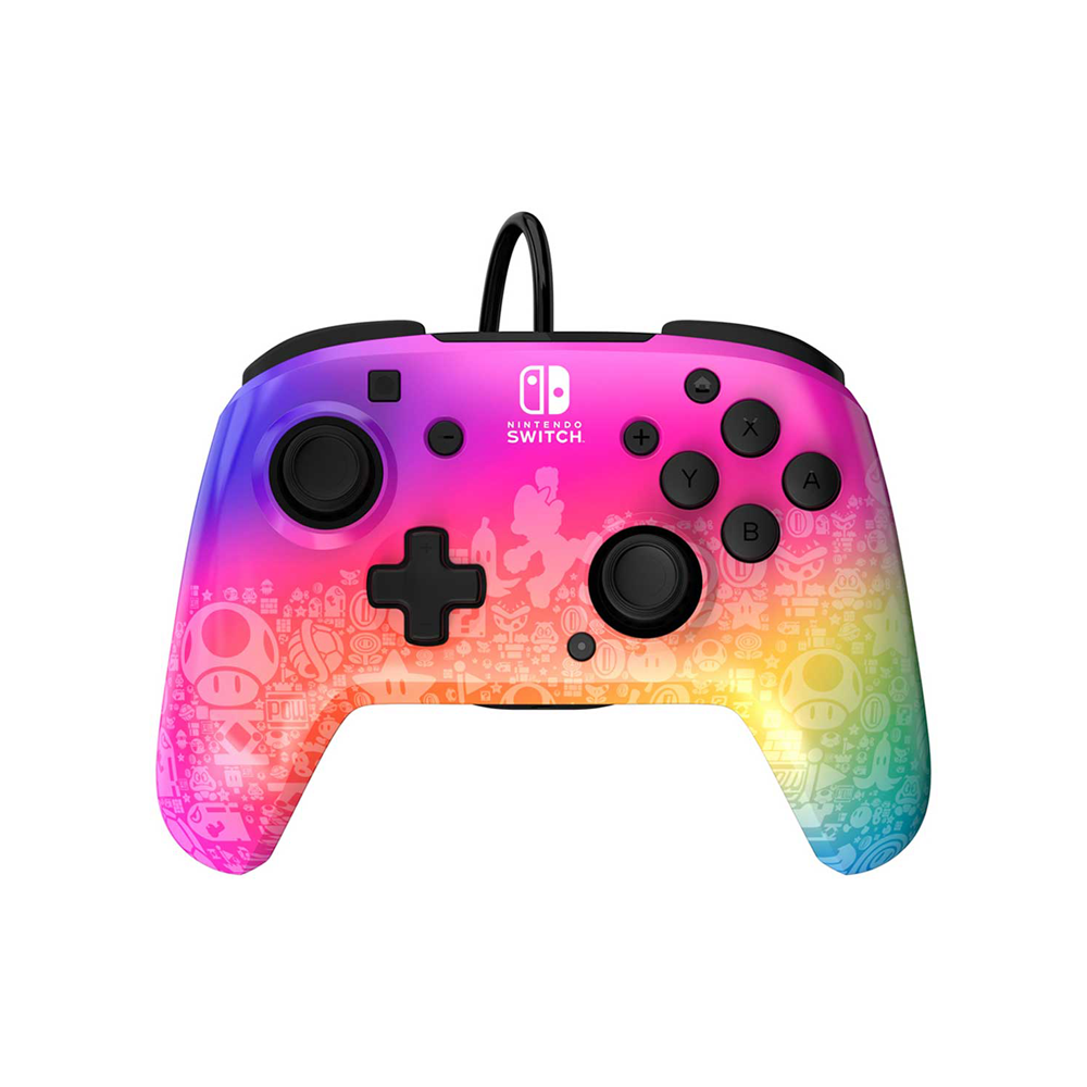 Control Pdp Star Spectrum Rematch Alámbrico Nintendo Switch Color Violeta Mario