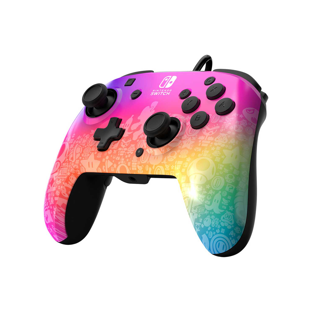 Control Pdp Star Spectrum Rematch Alámbrico Nintendo Switch Color Violeta Mario
