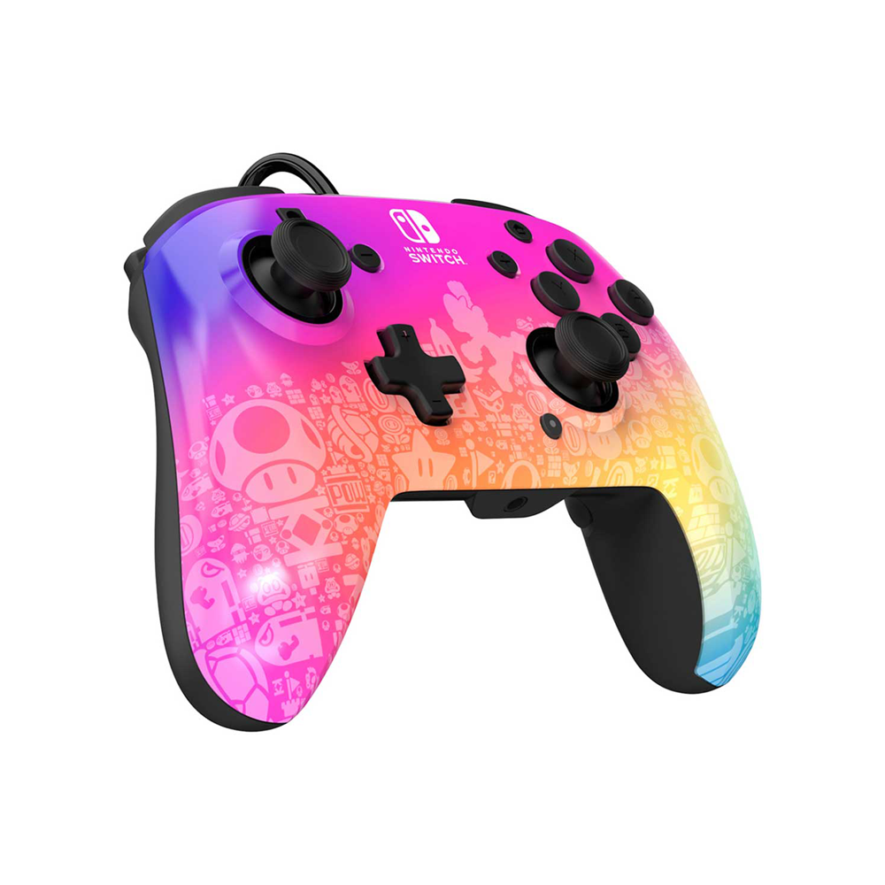 Control Pdp Star Spectrum Rematch Alámbrico Nintendo Switch Color Violeta Mario