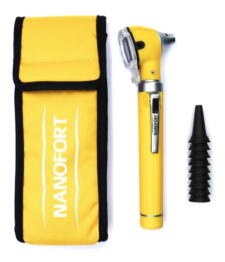 Set Otoscopio Médico Luz Led Fibra Optica 